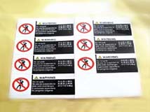 Removable light synthetic paper label